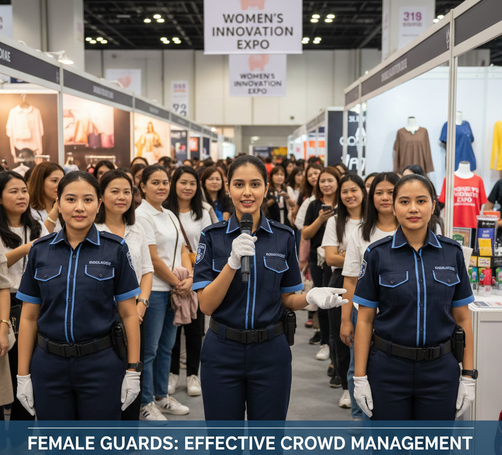 Female guards can manage crowds