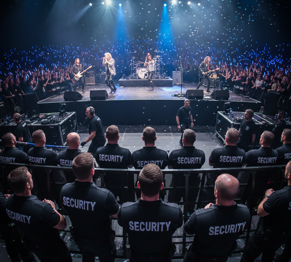 Bouncer security guards Protecting performers