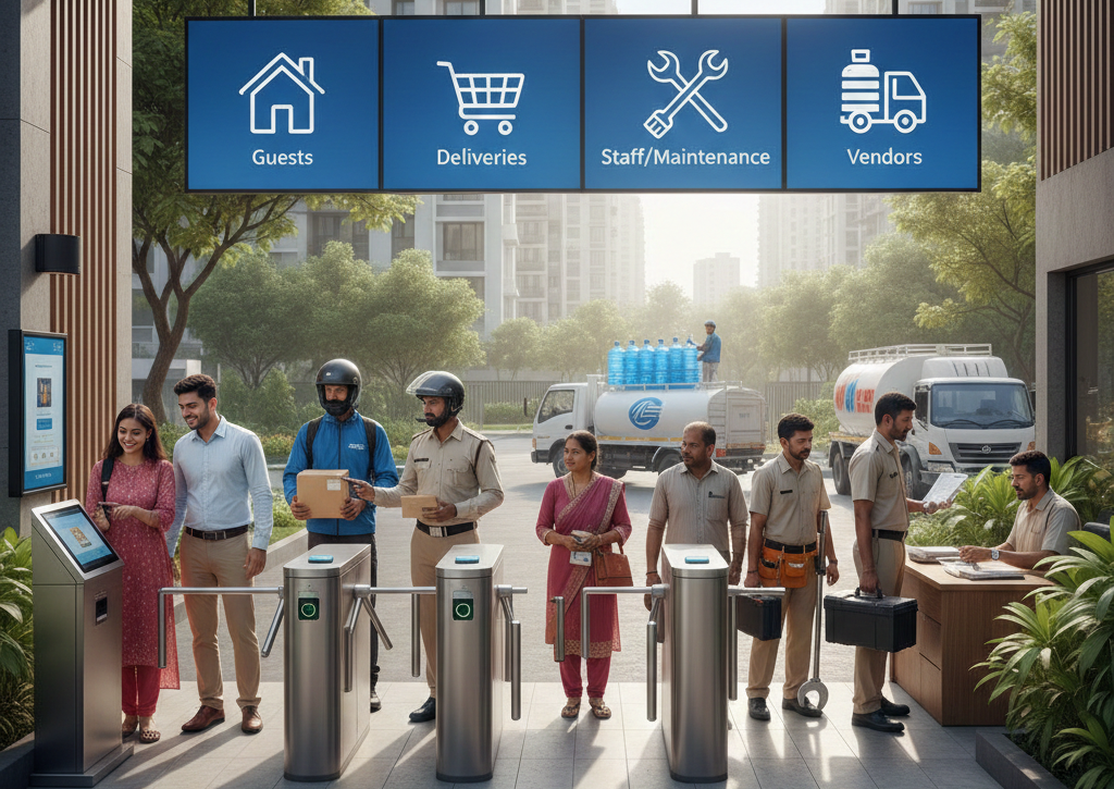 Types of Visitors Managed in Housing Societies