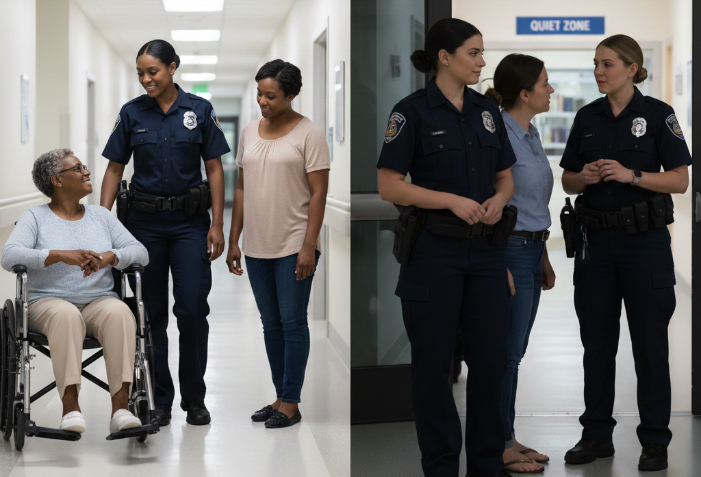 Ladies Security Guards in Hospitals and Public Facilities