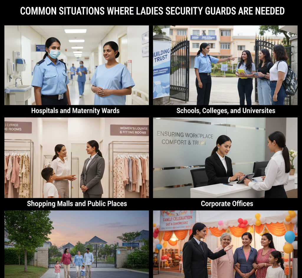 Common Situations Where Ladies Security Guards Are Needed