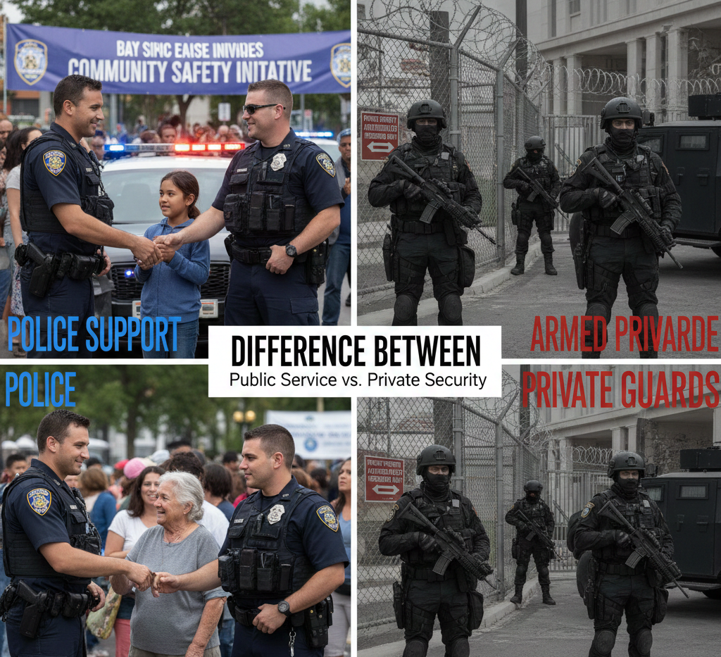Difference Between Police Support and Armed Private Guards
