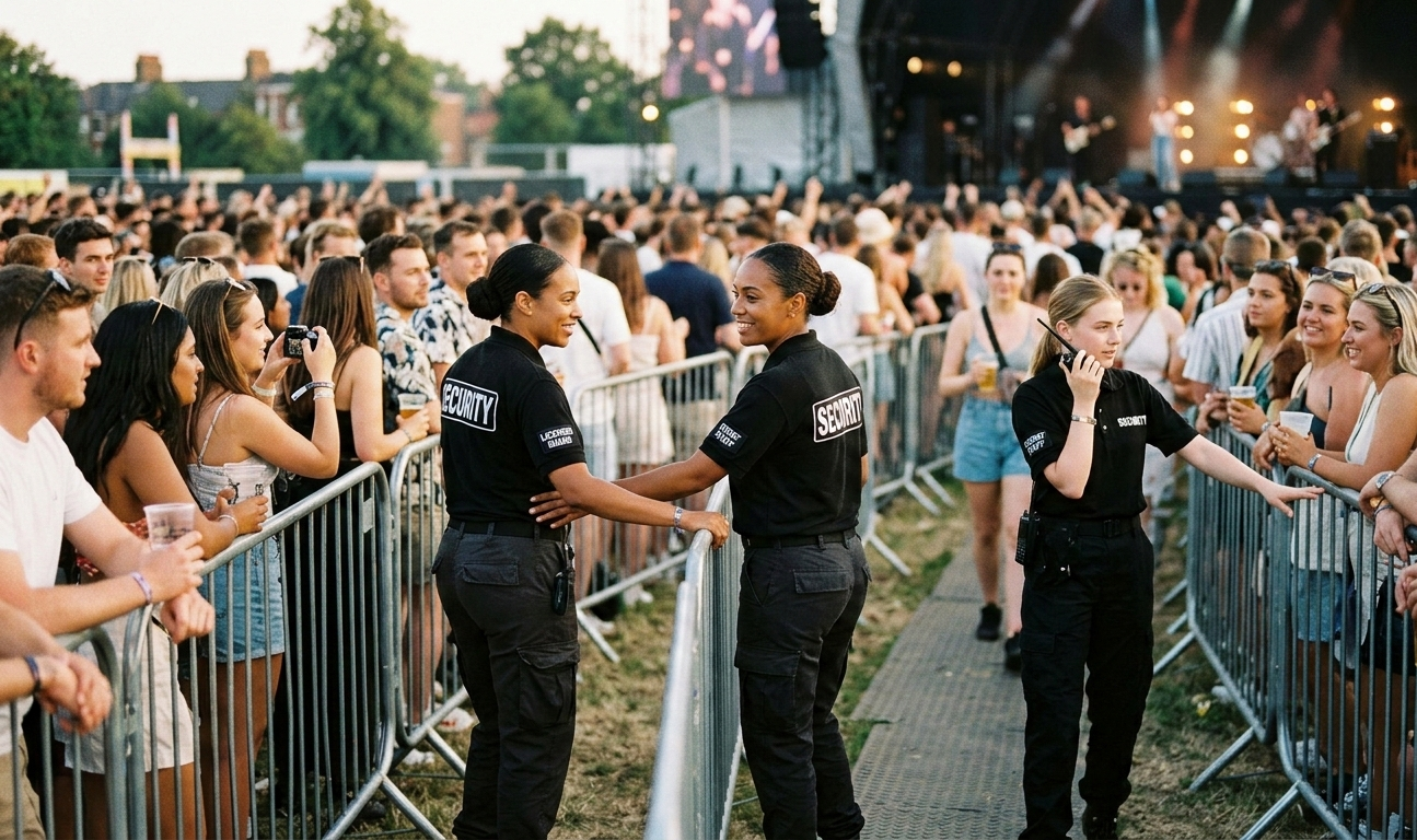 Crowd Control by Trained Female Guards at Public Events