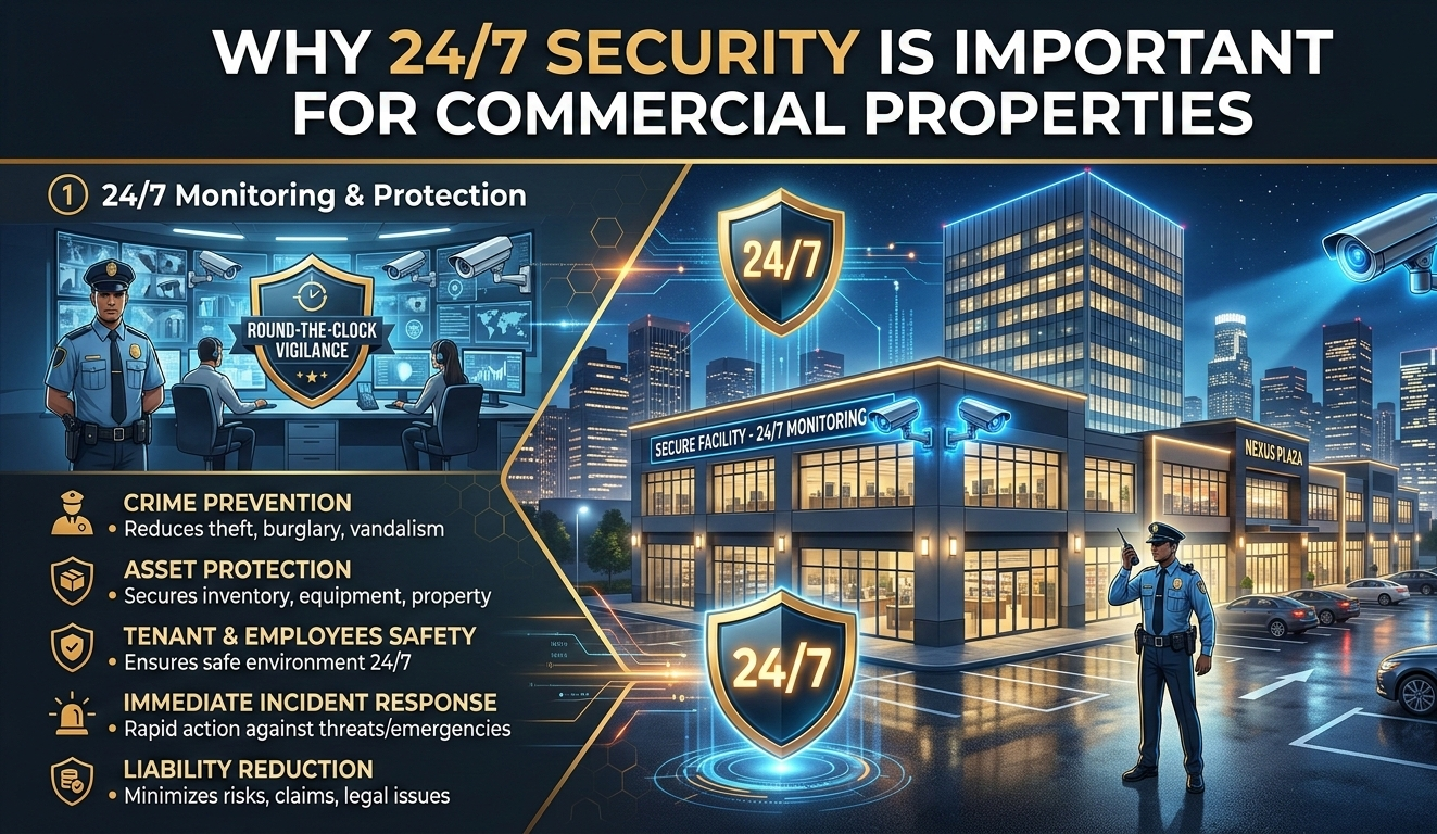 Why 24/7 Security Is Important for Commercial Properties