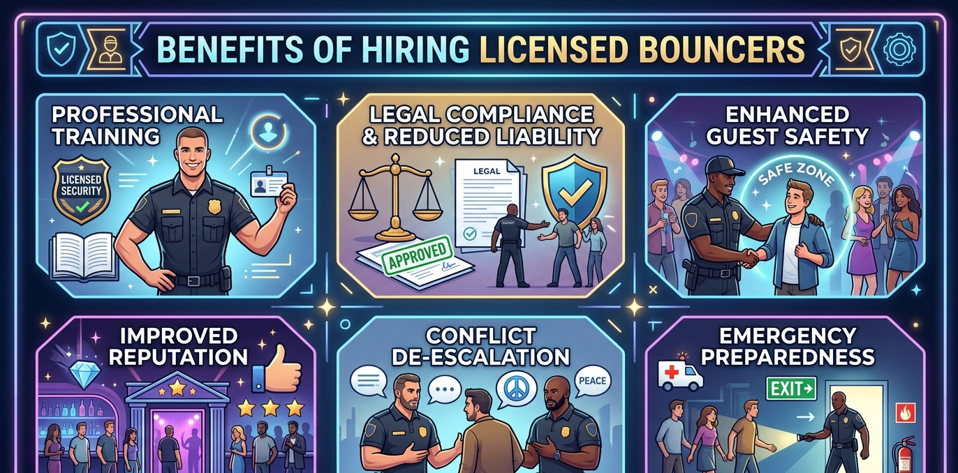 Benefits of Hiring Licensed Bouncers